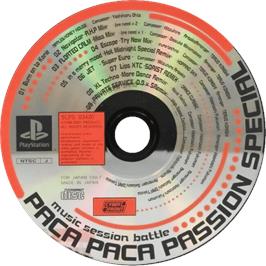 Cartridge artwork for Paca Paca Passion Special on the Sony Playstation.